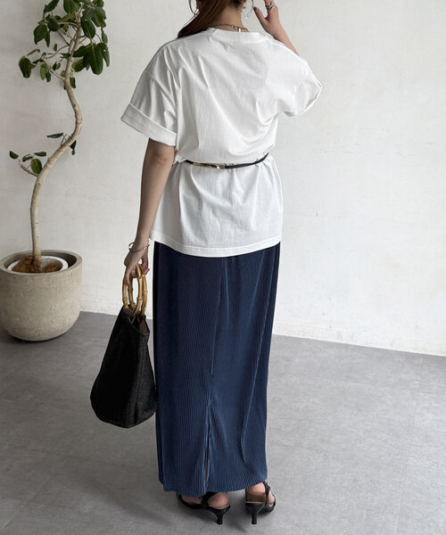 Chez toi(シェトワ)の「フォト×ロゴT(Tシャツ/カットソー・レディース・オフホワイト/チャコールグレー/ブラック・FREE)」の11枚目の写真