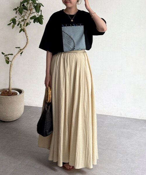 Chez toi(シェトワ)の「フォト×ロゴT(Tシャツ/カットソー・レディース・オフホワイト/チャコールグレー/ブラック・FREE)」の19枚目の写真