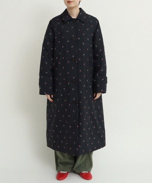 CHILD WOMAN(チャイルドウーマン)の「EVOダウン 小花刺繍ステンコート(ステンカラーコート・レディース・ブラック/カーキ・FREE)」の15枚目の写真