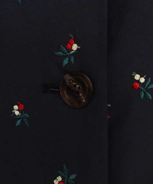 EVOダウン 小花刺繍ステンコート（ステンカラーコート）｜CHILD WOMAN