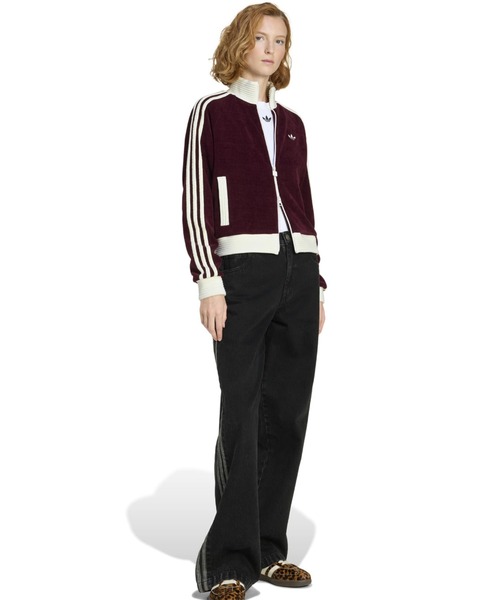 adidas VELOUR KNIT TRACK TOP / アディダス ベロア ニット トラック