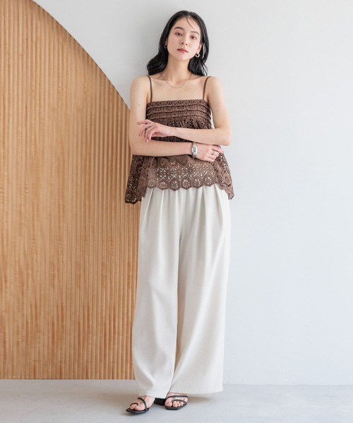 LOWRYS FARM（ローリーズファーム）の「バテンレースキャミ 496451（キャミソール・レディース・ブラック/ホワイト/ブラウン・FREE）」の17枚目の写真