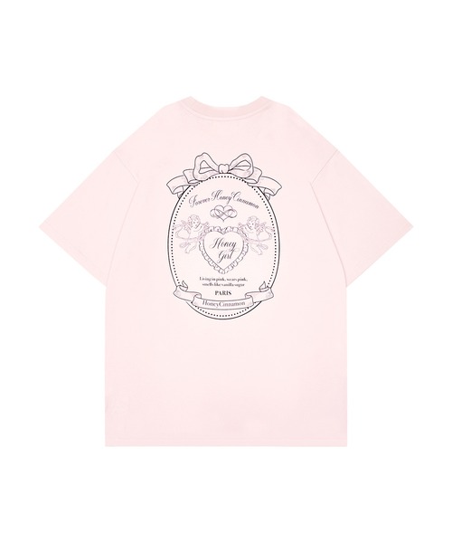Honey Cinnamon(ハニーシナモン)の「エンジェルフレームTシャツ(Tシャツ/カットソー・レディース・ブラック/ピンク・FREE)」の11枚目の写真