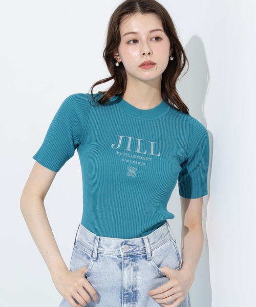 JILL by JILL STUART(ジルバイジルスチュアート)の「◇ロゴ刺繍コンパクトリブニット(ニット/セーター・レディース・ラベンダー/ホワイト/グリーン・FREE)」の6枚目の写真