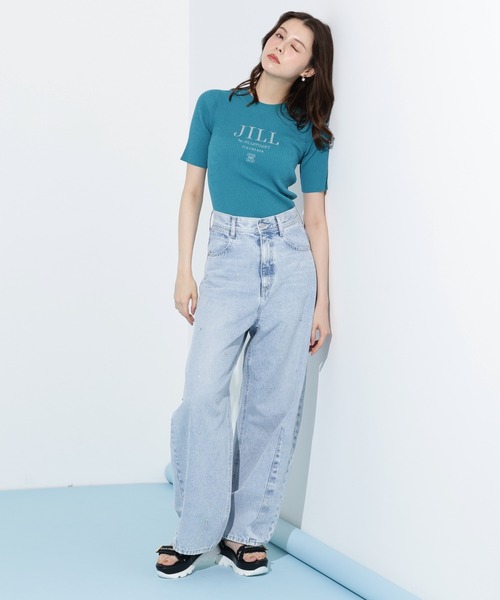 JILL by JILL STUART(ジルバイジルスチュアート)の「◇ロゴ刺繍コンパクトリブニット(ニット/セーター・レディース・ラベンダー/ホワイト/グリーン・FREE)」の10枚目の写真