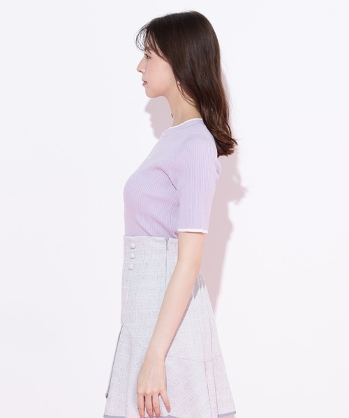 JILL by JILL STUART(ジルバイジルスチュアート)の「◇ロゴ刺繍コンパクトリブニット(ニット/セーター・レディース・ラベンダー/ホワイト/グリーン・FREE)」の20枚目の写真