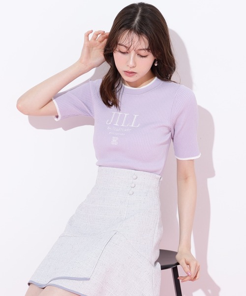JILL by JILL STUART(ジルバイジルスチュアート)の「◇ロゴ刺繍コンパクトリブニット(ニット/セーター・レディース・ラベンダー/ホワイト/グリーン・FREE)」の14枚目の写真