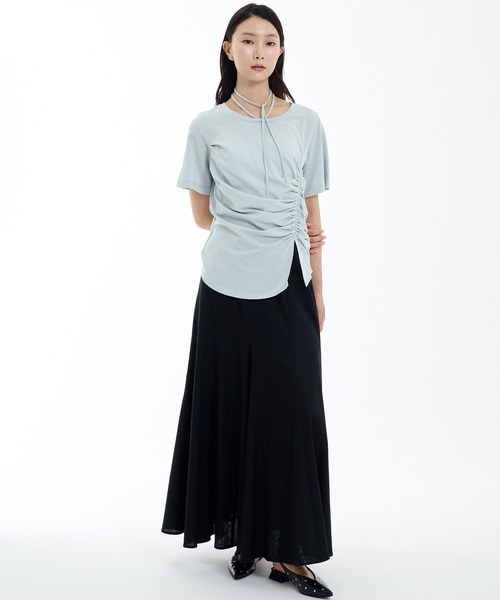 PUBLIC TOKYO - パブリックトウキョウ　トップス アシメギャザーホルタートップス（Tシャツ/カットソー）｜PUBLIC