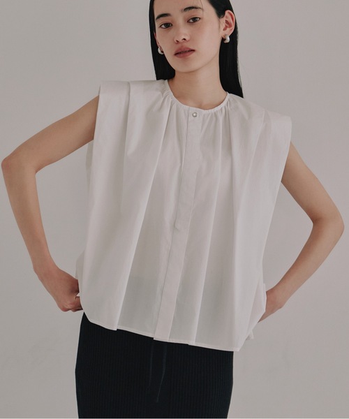 セール】ショルダータック ノースリーブブラウス（シャツ