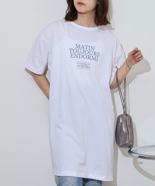 Arinomama（アリノママ）の「バックシャーリング チュニックTシャツ（Tシャツ/カットソー・レディース・ブラック/オフホワイト/ブラック系/グレー系/ホワイト系・FREE）」の7枚目の写真