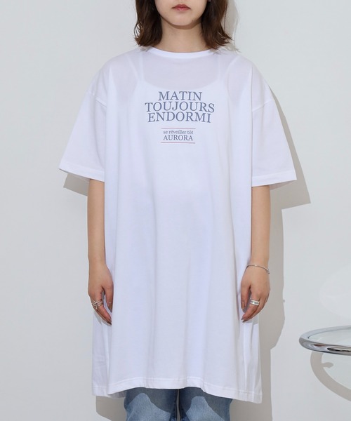 Arinomama（アリノママ）の「バックシャーリング チュニックTシャツ（Tシャツ/カットソー・レディース・ブラック/オフホワイト/ブラック系/グレー系/ホワイト系・FREE）」の17枚目の写真