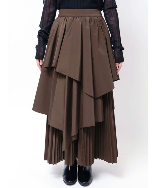 ELENDEEK（エレンディーク）の「アシンメトリープリーツミックススカート（スカート・レディース・ラベンダー/ブラウン/チャコールグレー・01/02）」の16枚目の写真