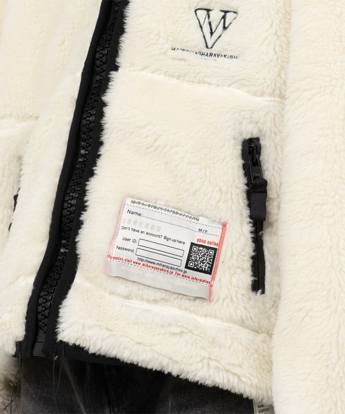 Maison MIHARA YASUHIRO(メゾンミハラヤスヒロ)の「Amateur Sewn Like Boa Jacket(ブルゾン・メンズ・ホワイト/ブラック・48/46/44)」の9枚目の写真