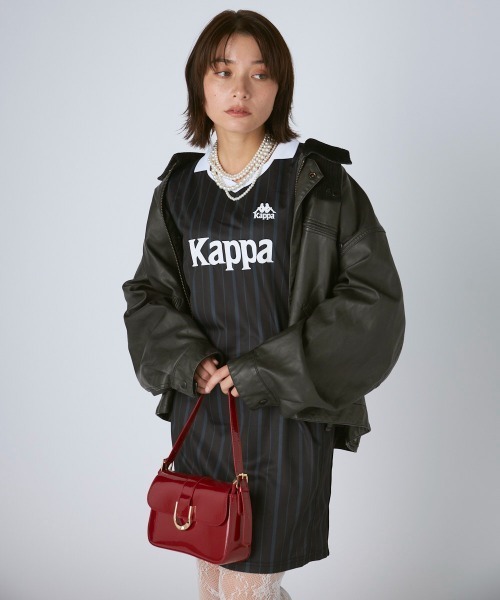 Kappa(カッパ)の「ゲームシャツワンピース(ワンピース・レディース・ブラック/チェック・LARGE/MEDIUM/SMALL)」の2枚目の写真