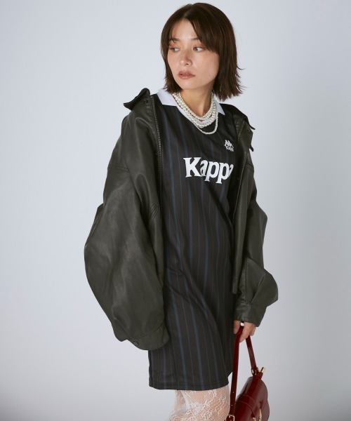 Kappa(カッパ)の「ゲームシャツワンピース(ワンピース・レディース・ブラック/チェック・LARGE/MEDIUM/SMALL)」の16枚目の写真