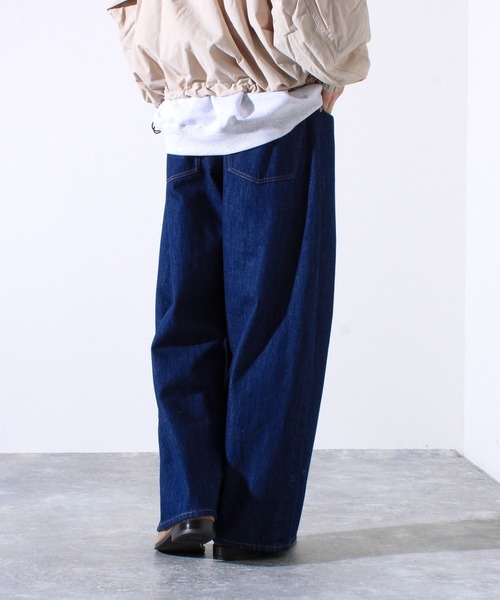 GLOSTER(グロスター)の「【WEB限定】2WAY バギーフレアデニム(デニムパンツ・メンズ・インディゴブルー/ブラック・マルチサイズ)」の10枚目の写真