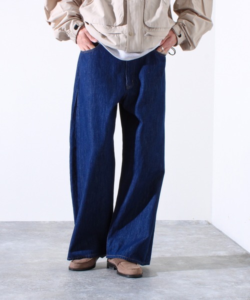 GLOSTER(グロスター)の「【WEB限定】2WAY バギーフレアデニム(デニムパンツ・メンズ・インディゴブルー/ブラック・マルチサイズ)」の15枚目の写真