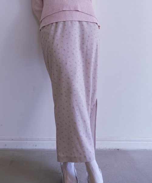 HONEY MI HONEY(ハニーミーハニー)の「floral chiffon long skirt(スカート・レディース・ブラック/ピンク/ベージュ・FREE)」の3枚目の写真
