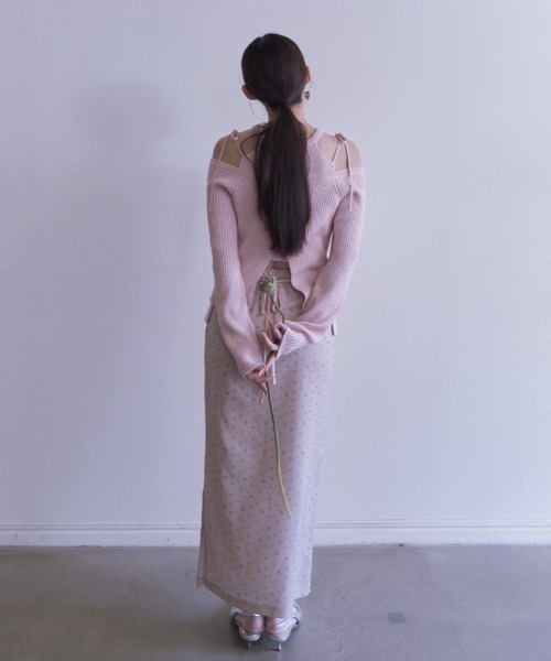 HONEY MI HONEY(ハニーミーハニー)の「floral chiffon long skirt(スカート・レディース・ブラック/ピンク/ベージュ・FREE)」の13枚目の写真