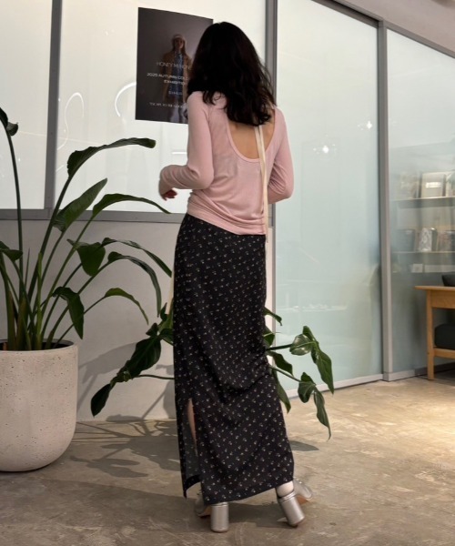 HONEY MI HONEY(ハニーミーハニー)の「floral chiffon long skirt(スカート・レディース・ブラック/ピンク/ベージュ・FREE)」の17枚目の写真