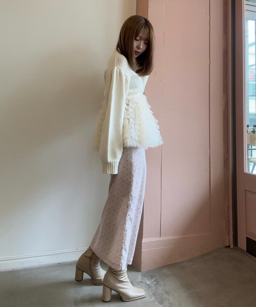 HONEY MI HONEY(ハニーミーハニー)の「floral chiffon long skirt(スカート・レディース・ブラック/ピンク/ベージュ・FREE)」の22枚目の写真