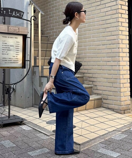 fredy emue（フレディエミュ）の「【haruセレクト】バックストラップポインテッドフラットサンダル（パンプス・レディース・ブラック・S/M/L）」の12枚目の写真