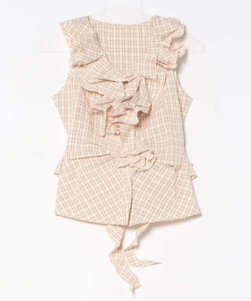 チェック柄ノースリーブトップス SP25s097【SunsetPark