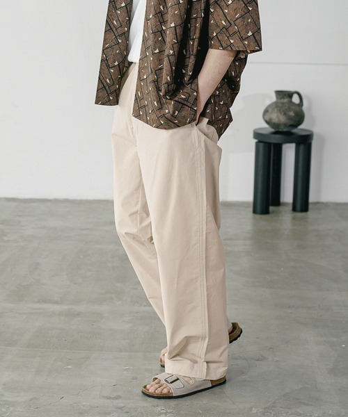 BAYFLOW（ベイフロー）の「コットンナイロンワイドテーパードパンツ（その他パンツ・メンズ・ナチュラル/ブラック・LARGE/MEDIUM）」の9枚目の写真