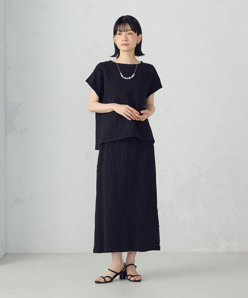 コムサイズム（COMME CA ISM）/ランダムタック 天竺 カットスカート / セットアップ対応 ランダムタック 天竺 カットスカート / セットアップ対応（スカート