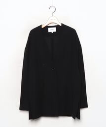 ENFÖLD ノーカラーブラックジャケット ENFOLD 美品 エンフォルド LOOSE JACKET/ノーカラールーズ