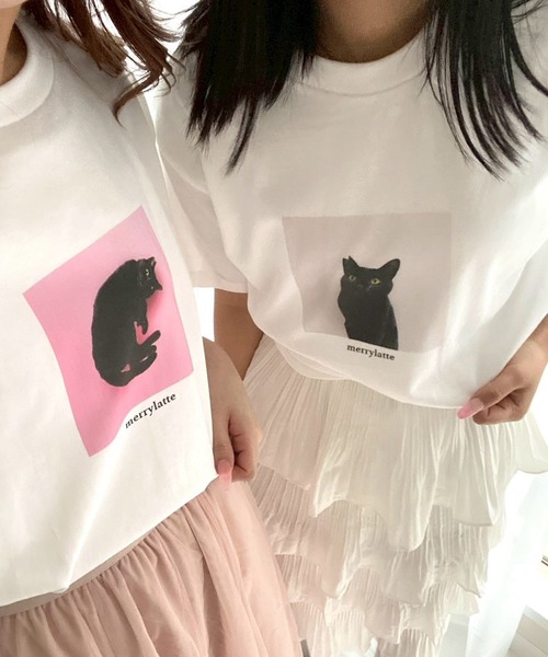 FALLETTネロフライ半袖Tシャツ 猫 クロップ 女性 半袖 Fallett（ファレット）の「A'GEM/9 × .kom『FALLETT/ファレット