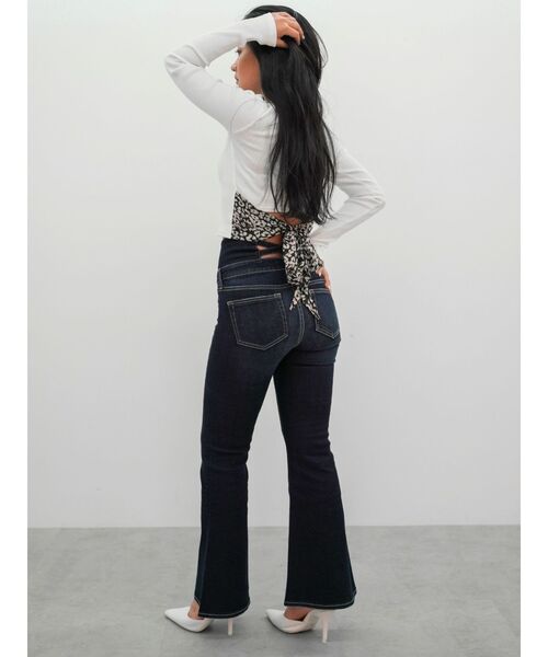 GYDA（ジェイダ）の「レオパードBACKリボンテレコロンＴ（Tシャツ/カットソー・レディース・オフホワイト/ブラック・FREE）」の17枚目の写真