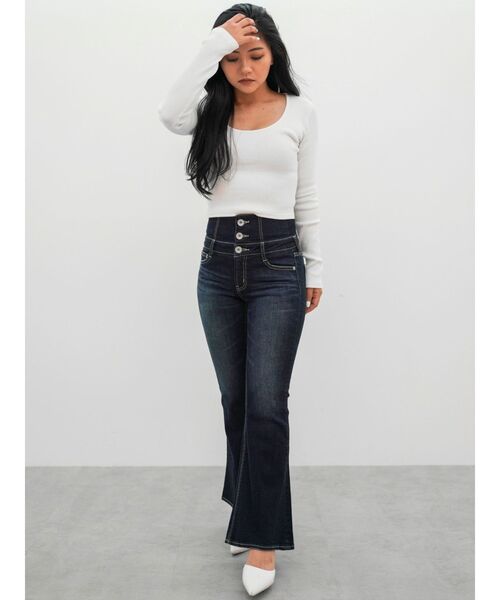 GYDA（ジェイダ）の「レオパードBACKリボンテレコロンＴ（Tシャツ/カットソー・レディース・オフホワイト/ブラック・FREE）」の18枚目の写真