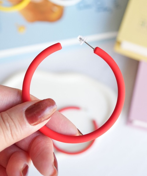 Port / ポート 】 推しカラー フープ ピアス #（ピアス（両耳用