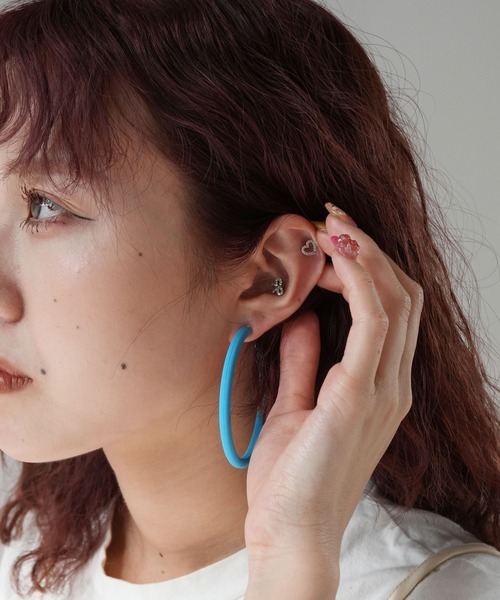 Port / ポート 】 推しカラー フープ ピアス #（ピアス（両耳用