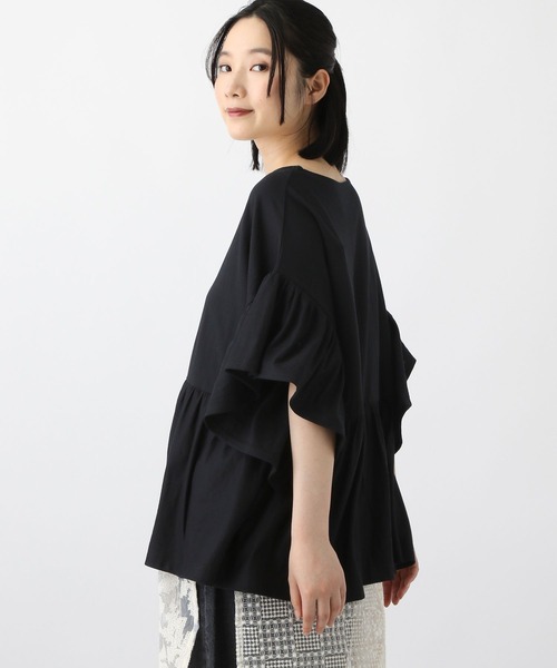 studio CLIP(スタディオクリップ)の「《natural by clip》鹿の子ギャザープルオーバー(Tシャツ/カットソー・レディース・ブルー/オレンジ/ブラック・FREE)」の5枚目の写真
