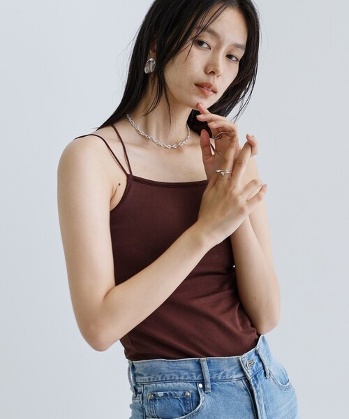 GALLEST(ギャレスト)の「【一部店舗限定】カップ付きバッククロスキャミソール(タンクトップ・レディース・ブラック/ブラウン系その他/ホワイト系・38)」の19枚目の写真