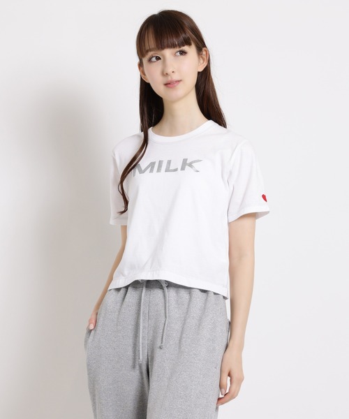 MILK(ミルク)の「AUTUMN ロゴ Tシャツ(Tシャツ/カットソー・レディース・A/B・FREE)」の1枚目の写真