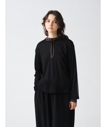 mizuiroind | mizuiro ind メッシュドットクルーネックプルオーバー(Tシャツ/カットソー)