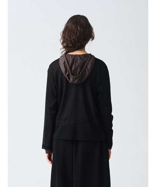 mizuiroind（ミズイロインド）の「mizuiro ind メッシュドットクルーネックプルオーバー（Tシャツ/カットソー・レディース・ブラック/ブラウン/ネイビー・FREE）」の13枚目の写真