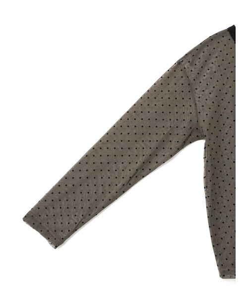 mizuiroind（ミズイロインド）の「mizuiro ind メッシュドットクルーネックプルオーバー（Tシャツ/カットソー・レディース・ブラック/ブラウン/ネイビー・FREE）」の7枚目の写真