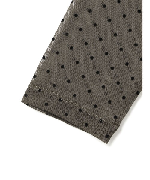 mizuiroind（ミズイロインド）の「mizuiro ind メッシュドットクルーネックプルオーバー（Tシャツ/カットソー・レディース・ブラック/ブラウン/ネイビー・FREE）」の6枚目の写真