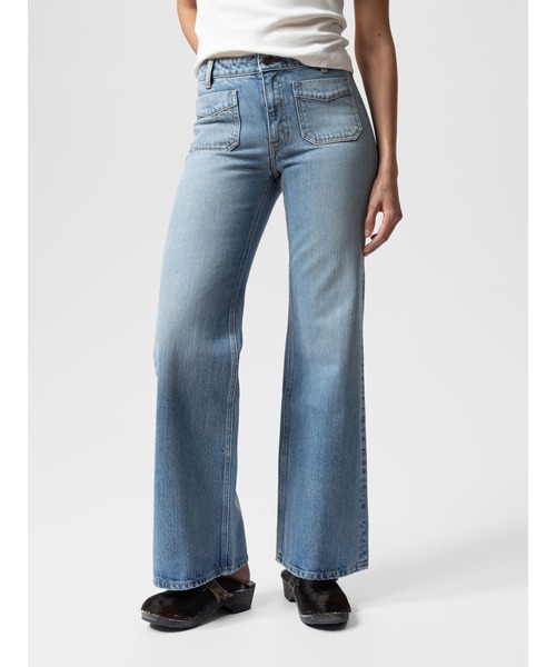 Nudie Jeans(ヌーディージーンズ)の「Nudie Jeans/ヌーディージーンズ Holly Flare / ウエスタンスタイルフレアパンツ / Denim Pants(その他パンツ・レディース・ライトブルー・24inch/25inch/26inch/27inch/28inch)」の1枚目の写真