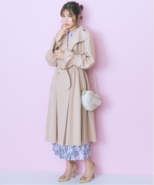 marun(マルン)の「<大きいサイズ>フラワープリントプリーツデザイン長袖ワンピース marun(ワンピース・レディース・ブルー系/グレー系/パープル系・5L/4L/3L/LL/L)」の14枚目の写真