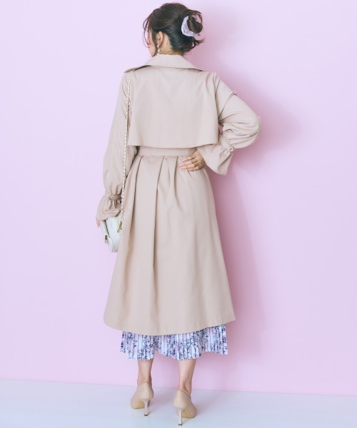 marun(マルン)の「<大きいサイズ>フラワープリントプリーツデザイン長袖ワンピース marun(ワンピース・レディース・ブルー系/グレー系/パープル系・5L/4L/3L/LL/L)」の16枚目の写真