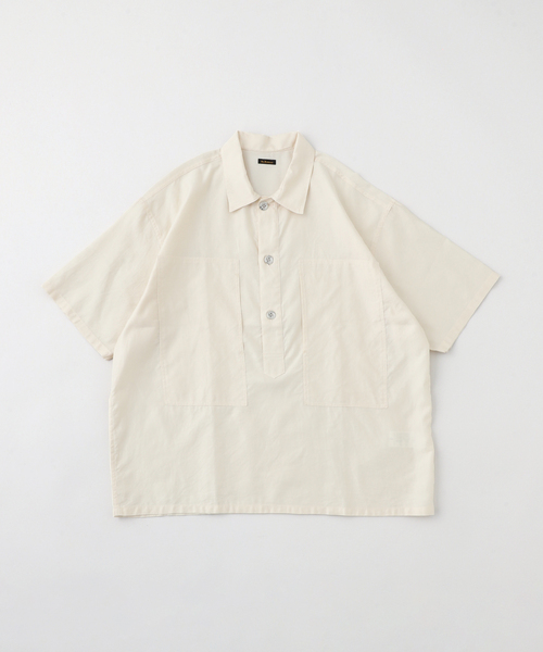 EDIFICE（エディフィス）の「ETS.MATERIAUX(マテリオ) M-35 ARMY プルオーバー（シャツ/ブラウス・メンズ・ホワイト系その他/ブラック・2/3）」の2枚目の写真