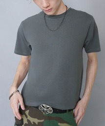 SPINNS | 短丈無地Tシャツ/ショート丈Tシャツ/シンプルカットソー(Tシャツ/カットソー)