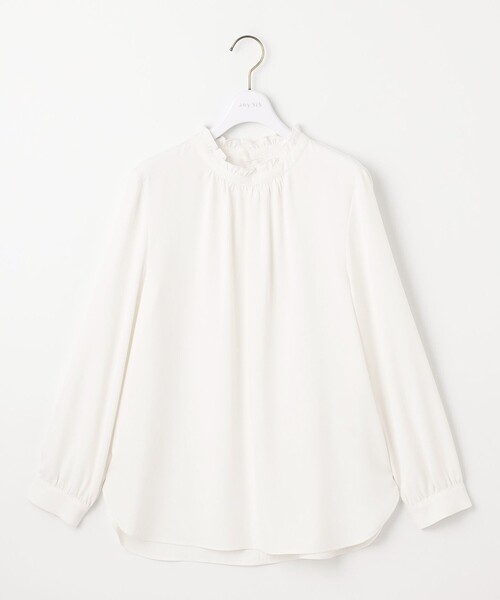 ANY SIS（エニィスィス）の「フリルネックスタンド ブラウス（シャツ/ブラウス・レディース・ホワイト系/スカイブルー系/ネイビー系・MEDIUM）」の16枚目の写真