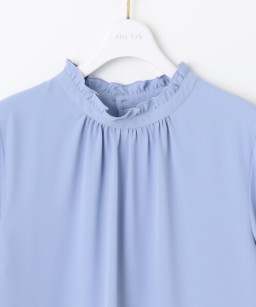 ANY SIS（エニィスィス）の「フリルネックスタンド ブラウス（シャツ/ブラウス・レディース・ホワイト系/スカイブルー系/ネイビー系・MEDIUM）」の20枚目の写真