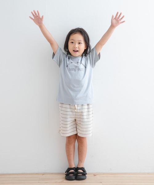 URBAN RESEARCH DOORS（アーバンリサーチドアーズ）の「『WEB/一部店舗限定サイズ』配色ロゴTシャツ(KIDS)（Tシャツ/カットソー・キッズ・アイボリー/ブルー・105/120/135/150）」の12枚目の写真